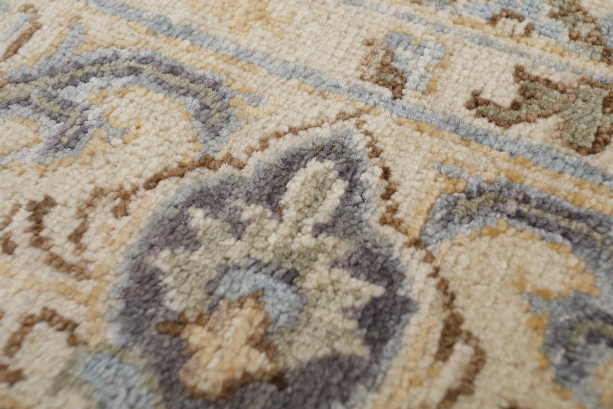 3x14 Gray and Ivory Turkish Oushak Runner