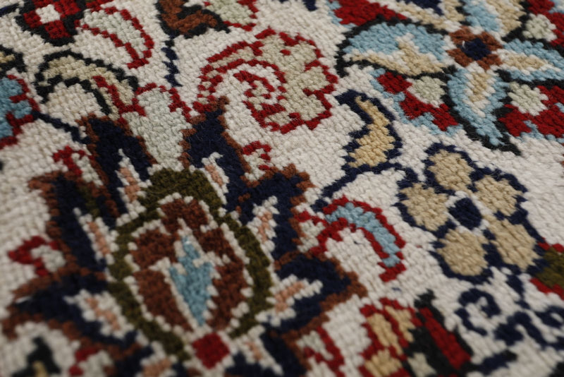 7x10 Navy and Ivory Turkish Traditional Rug