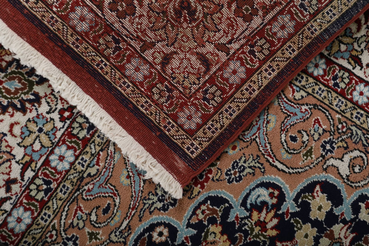 7x10 Navy and Ivory Turkish Traditional Rug