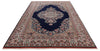 7x10 Navy and Ivory Turkish Traditional Rug