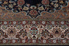 7x10 Navy and Ivory Turkish Traditional Rug