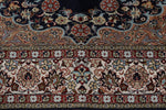 7x10 Navy and Ivory Turkish Traditional Rug