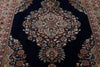 7x10 Navy and Ivory Turkish Traditional Rug