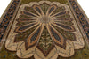 8x10 Light Green and Navy Turkish Silk Rug
