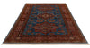 6x8 Light Blue and Red Kazak Tribal Rug