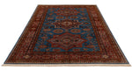 6x8 Light Blue and Red Kazak Tribal Rug