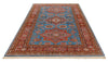 6x8 Light Blue and Red Kazak Tribal Rug