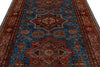 6x8 Light Blue and Red Kazak Tribal Rug
