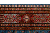 6x8 Light Blue and Red Kazak Tribal Rug