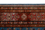 6x8 Light Blue and Red Kazak Tribal Rug