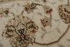 8x8 Ivory and Ivory Turkish Silk Rug