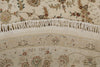 8x8 Ivory and Ivory Turkish Silk Rug