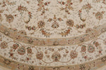 8x8 Ivory and Ivory Turkish Silk Rug