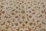 8x8 Ivory and Ivory Turkish Silk Rug