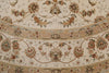 8x8 Ivory and Ivory Turkish Silk Rug