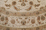 8x8 Ivory and Ivory Turkish Silk Rug