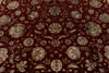 10x14 Burgundy and Ivory Turkish Silk Rug