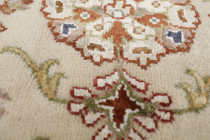 10x14 Burgundy and Ivory Turkish Silk Rug