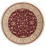 8x8 Burgundy and Beige Turkish Silk Rug