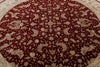 8x8 Burgundy and Beige Turkish Silk Rug