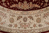 8x8 Burgundy and Beige Turkish Silk Rug
