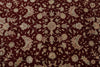 8x8 Burgundy and Beige Turkish Silk Rug