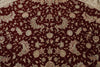 8x8 Burgundy and Beige Turkish Silk Rug