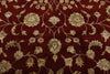 10x14 Burgundy and Gold Turkish Silk Rug