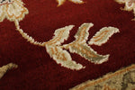 10x14 Burgundy and Gold Turkish Silk Rug