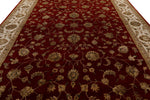 10x14 Burgundy and Gold Turkish Silk Rug