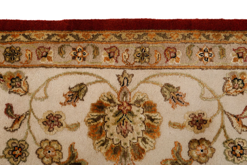 10x14 Burgundy and Gold Turkish Silk Rug