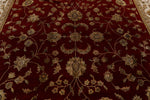 10x14 Burgundy and Gold Turkish Silk Rug