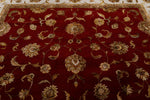 10x14 Burgundy and Ivory Turkish Silk Rug