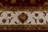 10x14 Burgundy and Ivory Turkish Silk Rug