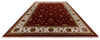 10x14 Burgundy and Ivory Turkish Silk Rug