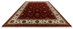 10x14 Burgundy and Ivory Turkish Silk Rug