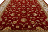 10x14 Burgundy and Ivory Turkish Silk Rug