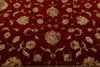 10x14 Burgundy and Ivory Turkish Silk Rug