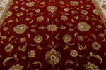10x14 Burgundy and Ivory Turkish Silk Rug