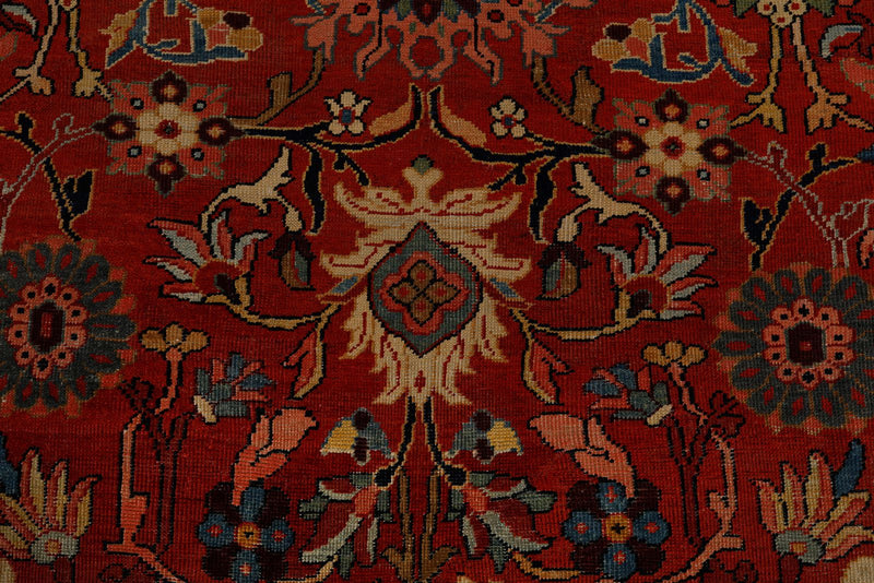 14x18 Burgundy and Navy Turkish Persian Rug