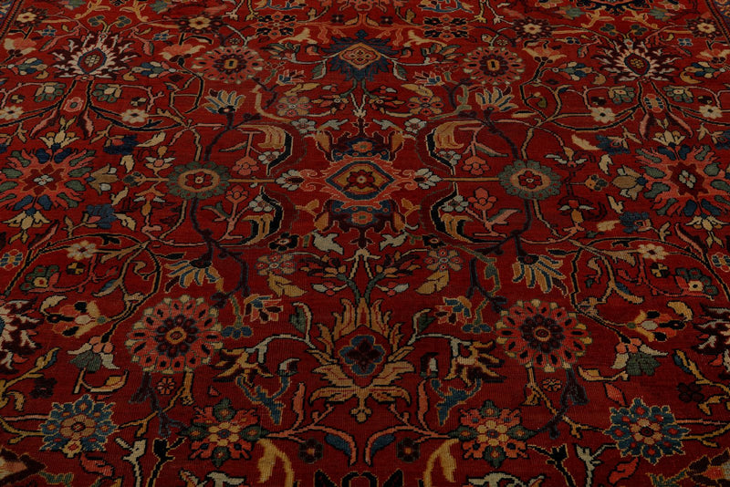 14x18 Burgundy and Navy Turkish Persian Rug