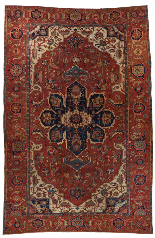 12x19 Rust and Rust Turkish Persian Rug