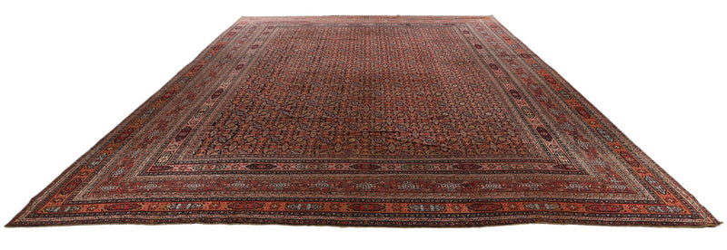 14x17 Charcoal and Multicolor Turkish Persian Rug