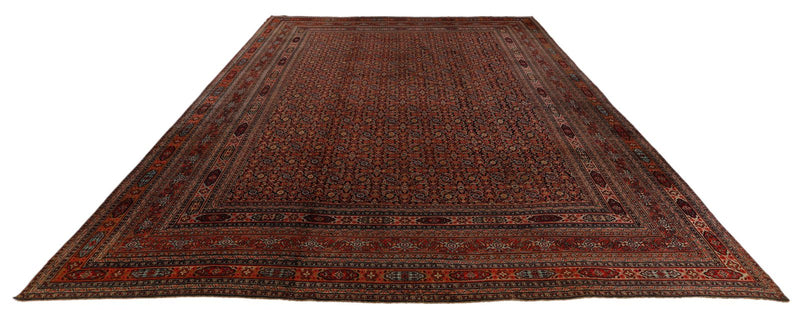14x17 Charcoal and Multicolor Turkish Persian Rug