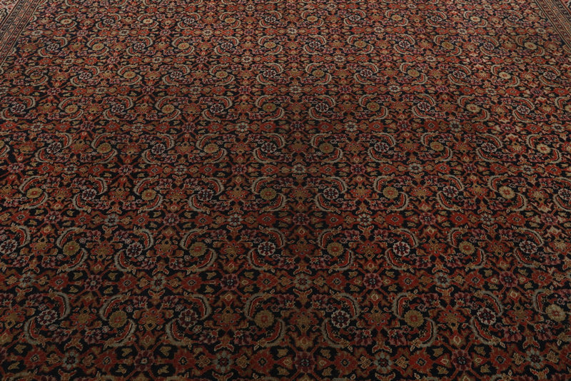 14x17 Charcoal and Multicolor Turkish Persian Rug