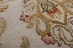 8x8 Burgundy and Ivory Turkish Silk Rug
