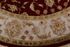 8x8 Burgundy and Ivory Turkish Silk Rug