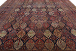 13x17 Navy and Multicolor Turkish Persian Rug
