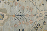 10x13 Light Blue and Multicolor Turkish Oushak Rug