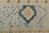 10x13 Light Blue and Multicolor Turkish Oushak Rug
